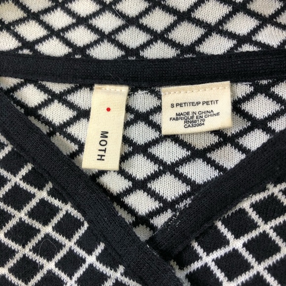 Anthropologie Moth Jacket Small Knit Moto Sweater - Picture 6 of 8